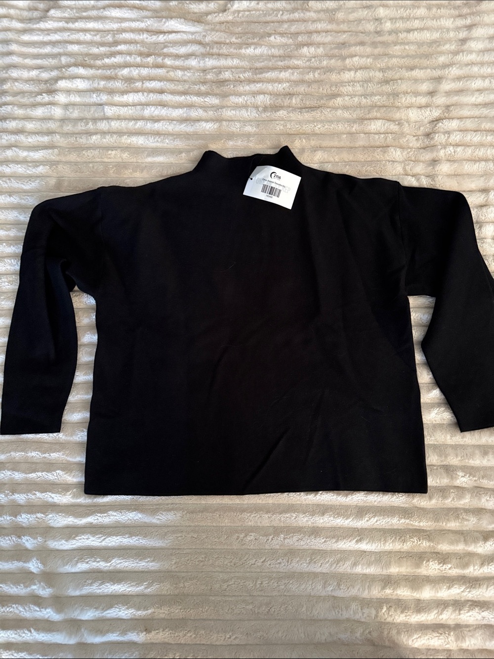 NWT ZYIA Onyx Asana Mock Neck Sweater Black Medium